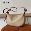 Ladies Vintage Contrast Crossbody One Shoulder Underarm Dumpling Bun
