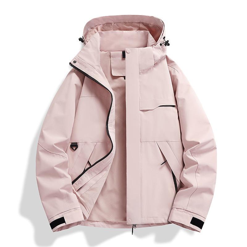 Женская куртка для активного отдыха, костюм для хайкинга, флисовая подкладка, ветрозащитная и водонепроницаемая куртка три-в-одном, мужская, на заказ