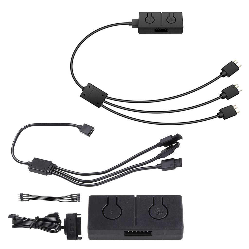 RGB Конвертер 5V в 12V RGB Хаб Переходник 3pin в 4pin ARGB для Подсветки Вентиляторов Разъем Sata Для RGB Вентилятора MSI