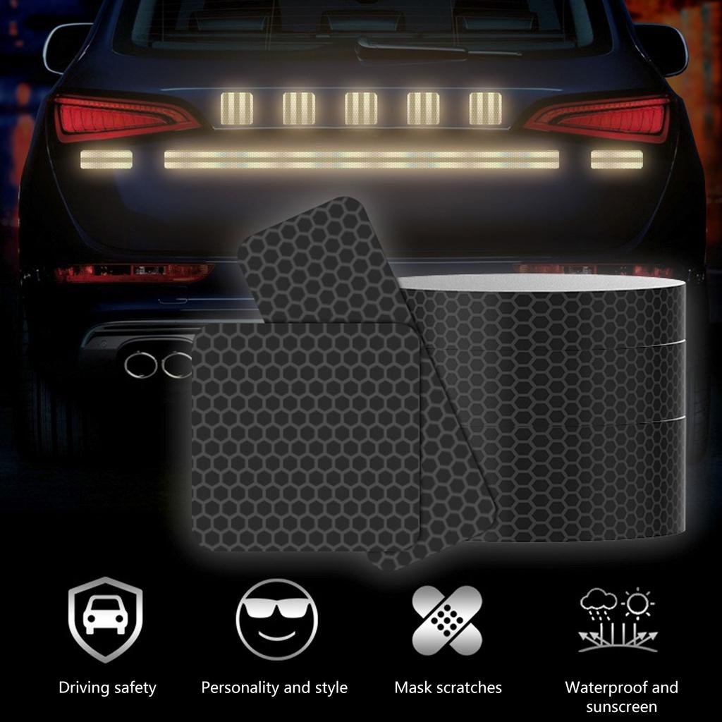 Черные светоотражающие полоски, наклейка, клейкий знак безопасности, предупреждающая лента, велосипед, автомобиль, мотоцикл, Стайлинг автомобиля, защита от царапин