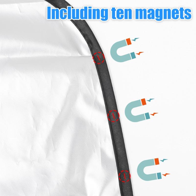 Летняя защита от УФ-лучей Боковая шторка заднего стекла Черная сетчатая солнцезащитная шторка Чехол Автомобильные аксессуары Новая магнитная автомобильная солнцезащитная шторка-чехол