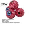 Reusable Halloween Display Items Hanging Eyeballs Decoration, 4 Pcs Scary Realistic Fake Blood Eyes in Eyeball Decorations Net Bag for Haunted