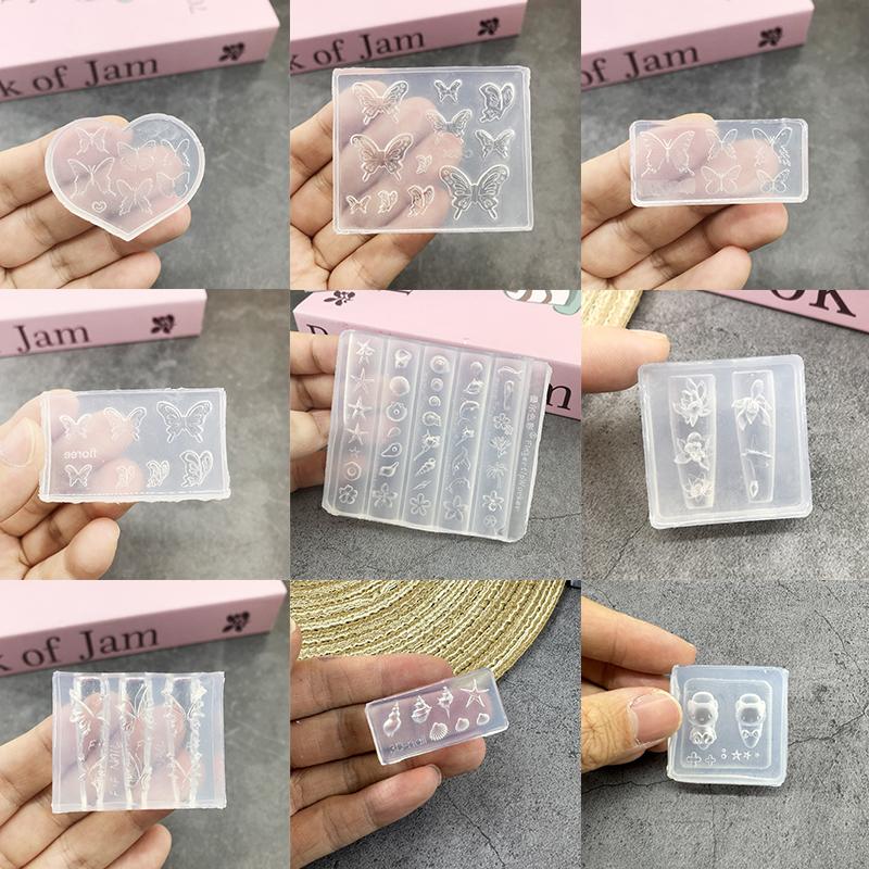 Прозрачный силиконовый молд для нейл-арта Изысканный ручной работы Бабочка Бант Цветок 3D Аксессуар для нейл-арта DIY Креативный молд для нейл-арта Подарок