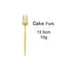 Matte Gold Cutlery Set Stainless Steel Dinnerware Cake Fork Long Handle Spoon Dessert Knife Tableware Flatware Silverware Set