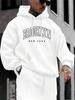 Brooklyn New York Printing Men Hoody O-Neck All Match Loose Comfortable Sweatshirt Fashion Fleece Basic Hoodie Autumn Clothes