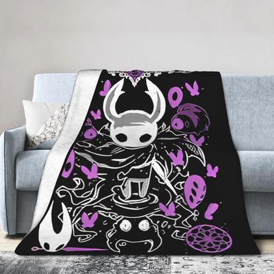 Плед Hollow Knight, Игровой плед, Флисовый текстиль, Декор, Мультяшный, Милый, Дышащий, Теплый, Плед для кровати