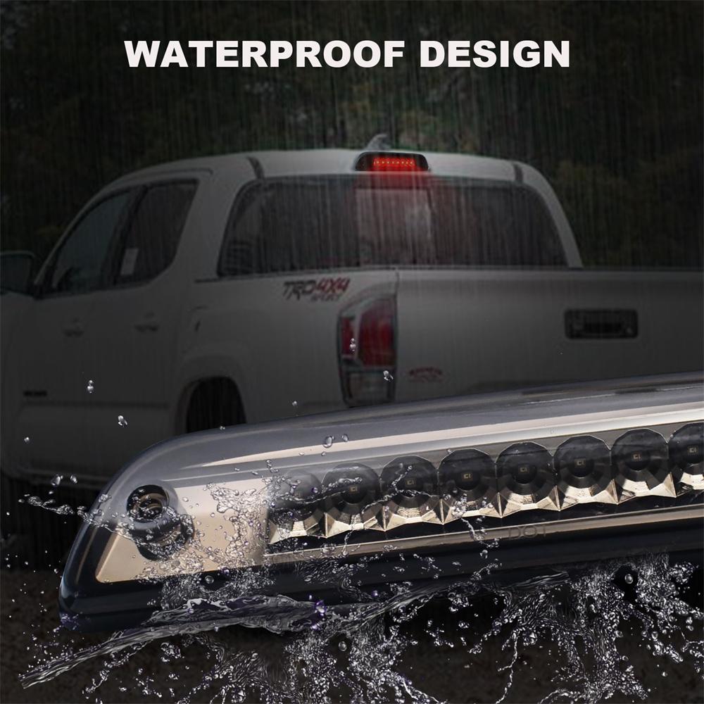 LED Third Brake Light Car Black High Mount Stop Light Rear Tail Cargo Stop Lamp For 1995-2015 TOYOTA TACOMA PICK-UP Smoke Lens