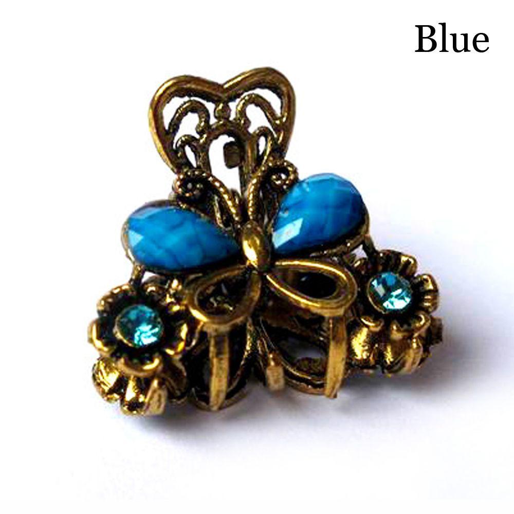 Accessories Retro Vintage Women Girls Jewelry Mini Butterfly Hair Clip Claw Resin Hairpins
