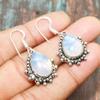 Elegant Milky Opal Gemstone Handmade  925 Sterling Silver Earring Jewelry