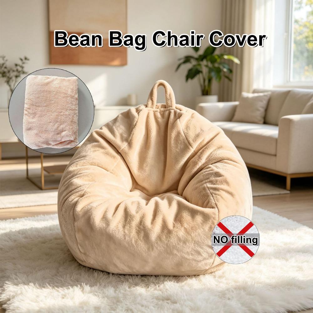No Filling Bean Bag Chair Cover Washable Lazy Sofa Cover Durable Puff Couch Cover Doll Storage