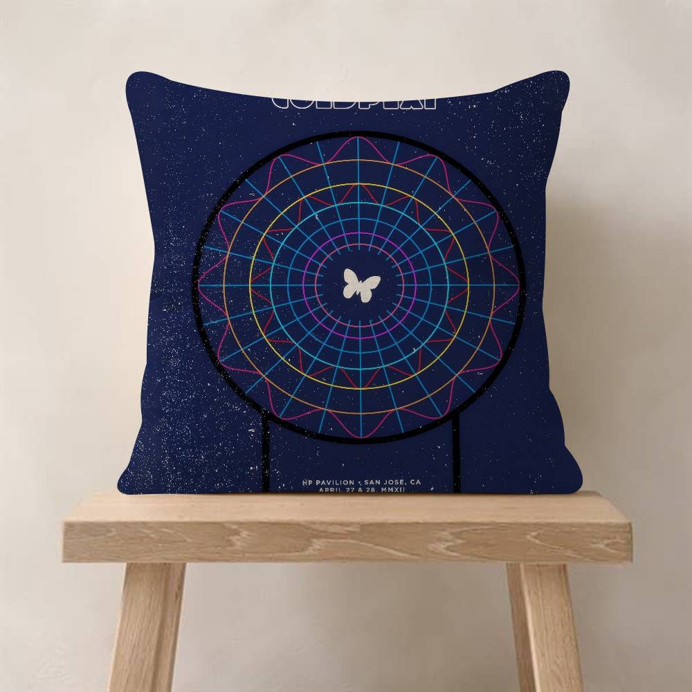 Band CColdplay Moon Music Cushion Cover Decorative Pillow Sofa Home Decor case pillow cases