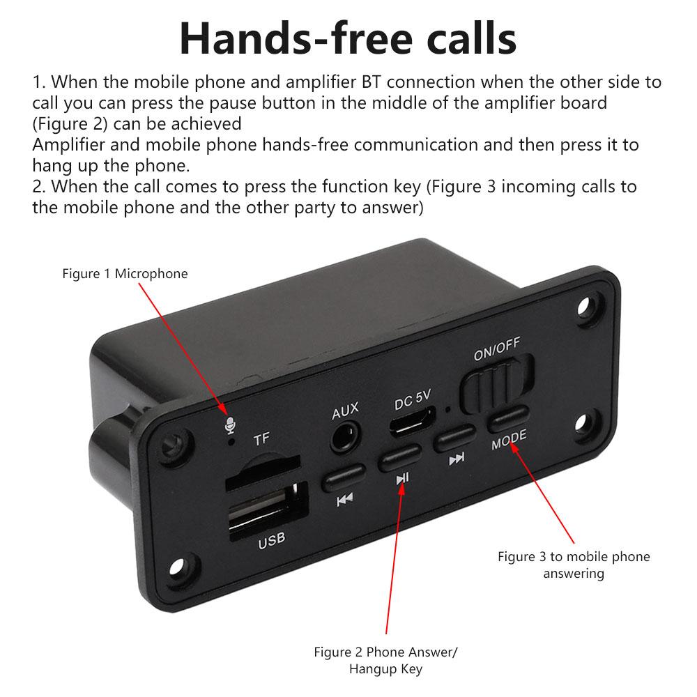 5V Bluetooth MP3/WMA/WAV Декодер Плата Аудио Модуль 2*3Вт Усилитель Беспроводной USB TF Радио AUX FM MP3 Плеер Для Автомобиля Аксессуар