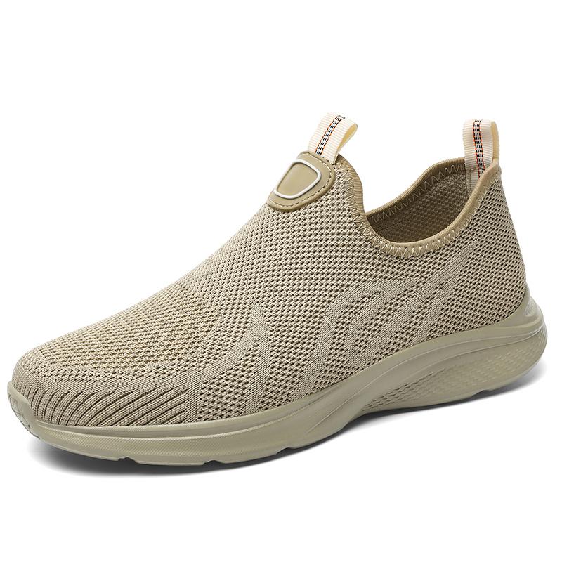 Fashion Slip-On Walking Shoes Men Breathable Hiking Casual Shoes Male Comfortable Loafers Summer All-match Flats Lightweight Mesh Shoes