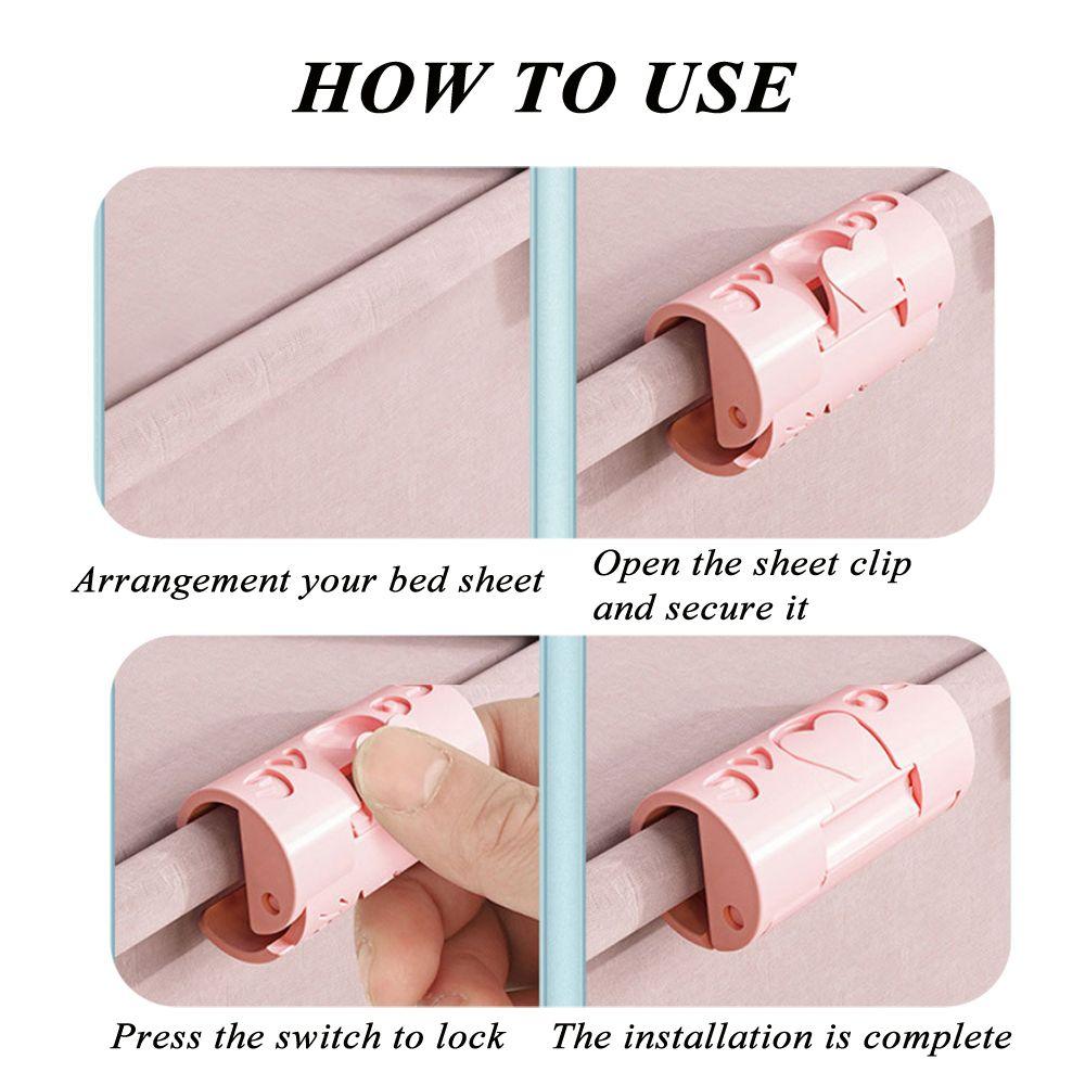 6PCS Invisible Clamp Mattress Buckle Sheet Clips Bed Pegs Sheet Holder Quilt Bed Cover