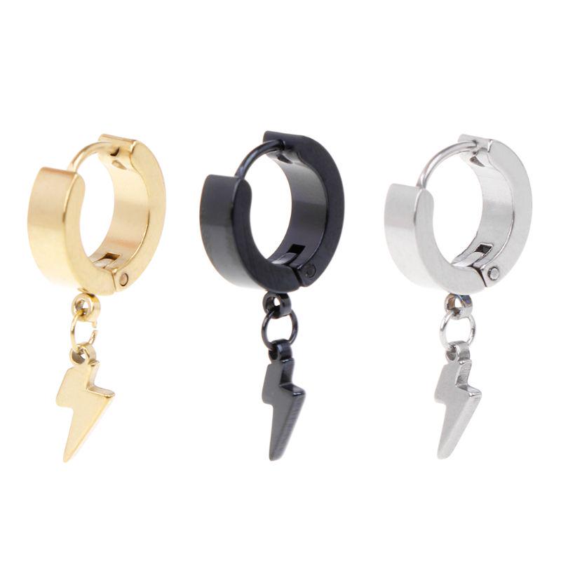 1 шт. Панк Серьги Мода Подвеска-молния Индивидуальность Мужские Женские Мужские Украшения Титановая сталь AVE
