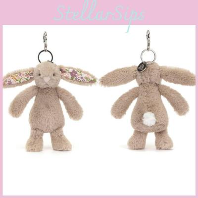 Плюшевый брелок-кролик Jellycat с цветочными ушками для подростков и молодых людей