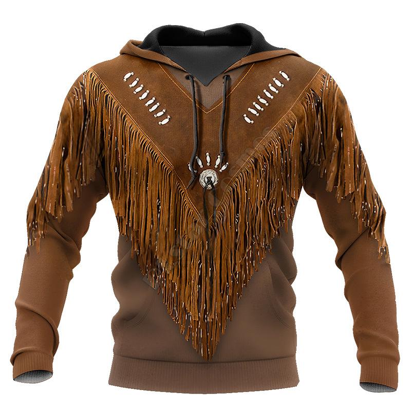 Весенняя мужская толстовка с капюшоном, личность, 3D цифровая индийская печать, топ с длинным рукавом