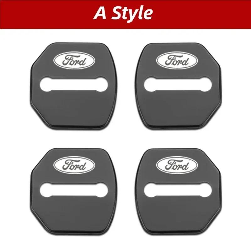 snpwz4 4Pcs Car Door Lock Logo Cover Decals for Ford Fiesta Focus Kuga Explorer Mondeo S-MAX Edge Taurus Territory Escort Escape
