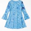Girl Casual 3D Cute Cat Print Round Neck Long Sleeve Dress Kid Princess Dress