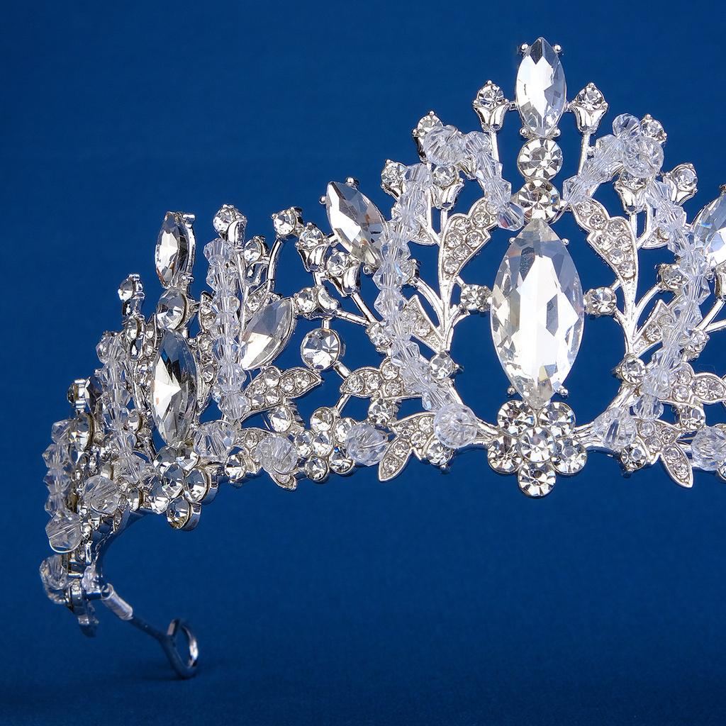 Универсальная фата невесты, аксессуар для волос, легкая роскошная ниша, хрустальная корона ручной работы, для банкета, вечеринки, универсальная корона со стразами