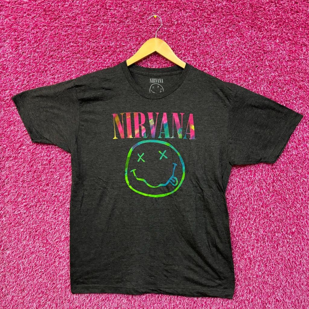 Nirvana Nevermind Мертвые Глаза Colorburst Смайлик Гранж Футболка XL