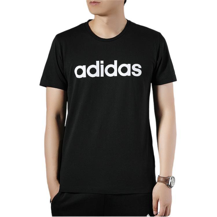 adidas Crew Logo T-Shirt 'Black White' Men's EI4713