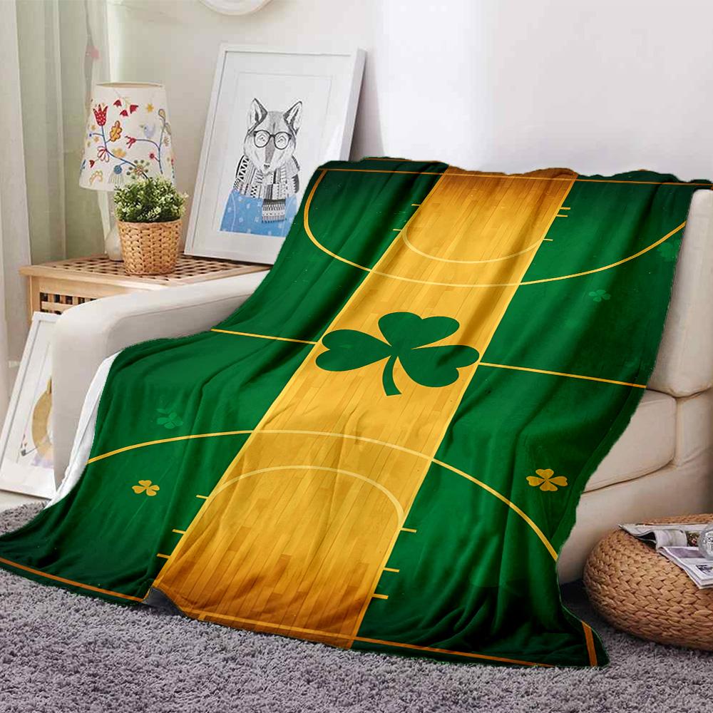 1pc Blanket - Boston Celtics logo  Print Design,Lightweight Blanket for Sofa,Bed- Soft &Warm,Gift for All Seasons