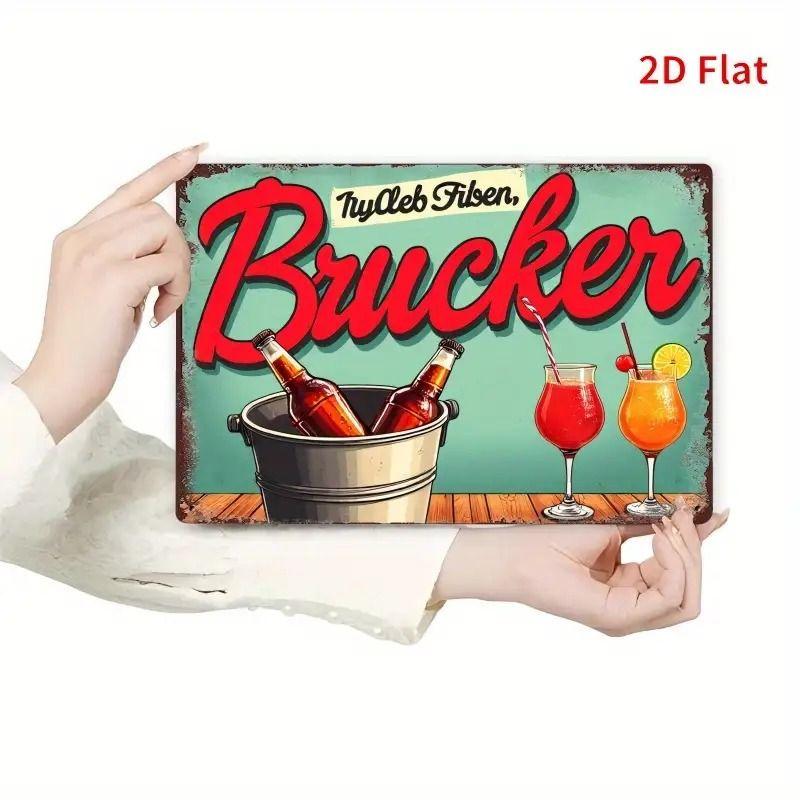 Декоративная металлическая пивная вывеска 30x20см