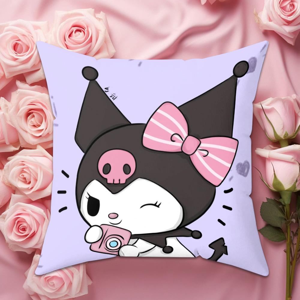 Pillow Covers Decorative Sofa Cushions Covers Sanrio Kuromi Home Decoration Ornamental Pillows for Living Room Cushion Interior