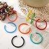 Women Round Geometric Personality Candy Color Round Earrings Hoop Earrings C-shaped Women Jewelry
