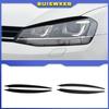 Car Headlight Eyebrow Eyelid Cover Trim ABS Carbon Fiber Eye-catching For VW Golf 7 VII GTI GTD R MK7 2013-2017