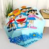 Doraemon's Birthday Bash Portable Automatic Umbrella Retractable Design with 8-Rib Durability Lightweight for Outdoor Daily Use