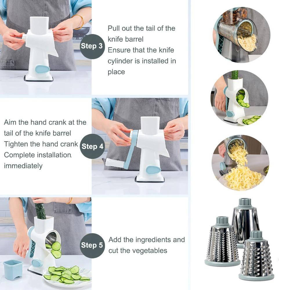 Versatile Rotary Cheese Grater Blender Peanut Nuts Grinder Cheese Vegetable Shredder Kitchen