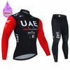 2023 Uae Team Winter Thermal Велосипедная флисовая майка комплект новая одежда для горного велосипеда Maillot Ropa Ciclismo с длинным рукавом Велосипедная одежда
