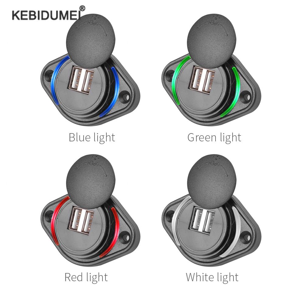 3.1a 12-24 В двойная USB-розетка для телефонов, планшета, выдвижная крышка, автомобильный автобус, лодка, двойной USB-порт, зарядное устройство, розетка