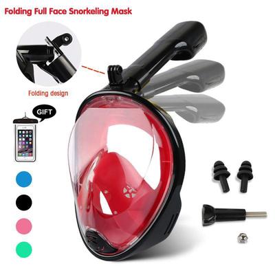 Новая складная маска для дайвинга на все лицо, водонепроницаемая противотуманная маска для подводного плавания, набор масок для подводного плавания