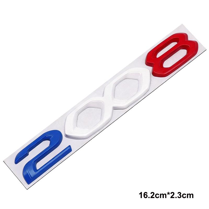 3D Metal Car Trunk Decoration Sticker For Peugeot 2008 3008 5008 Retrofit Upgrade Accessory