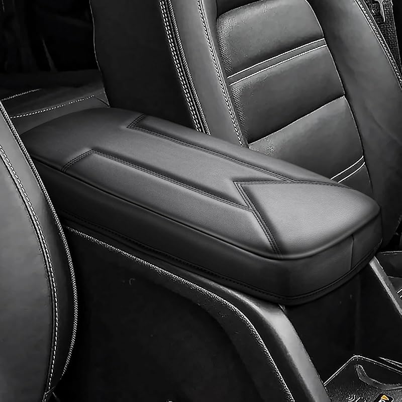 FIILINES Накладка на центральную консоль для Chevrolet Chevy Colorado/GMC Canyon 2015-, С потайными карманамиНакладка-подушка на подлокотник Защитная накладка Colorado/Canyon