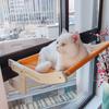 Wooden Cat Hammock Heavy Duty Cordless Cat Window Perch Adjustable Cat Seat Wall Shelves for Bedsides Window Drawers