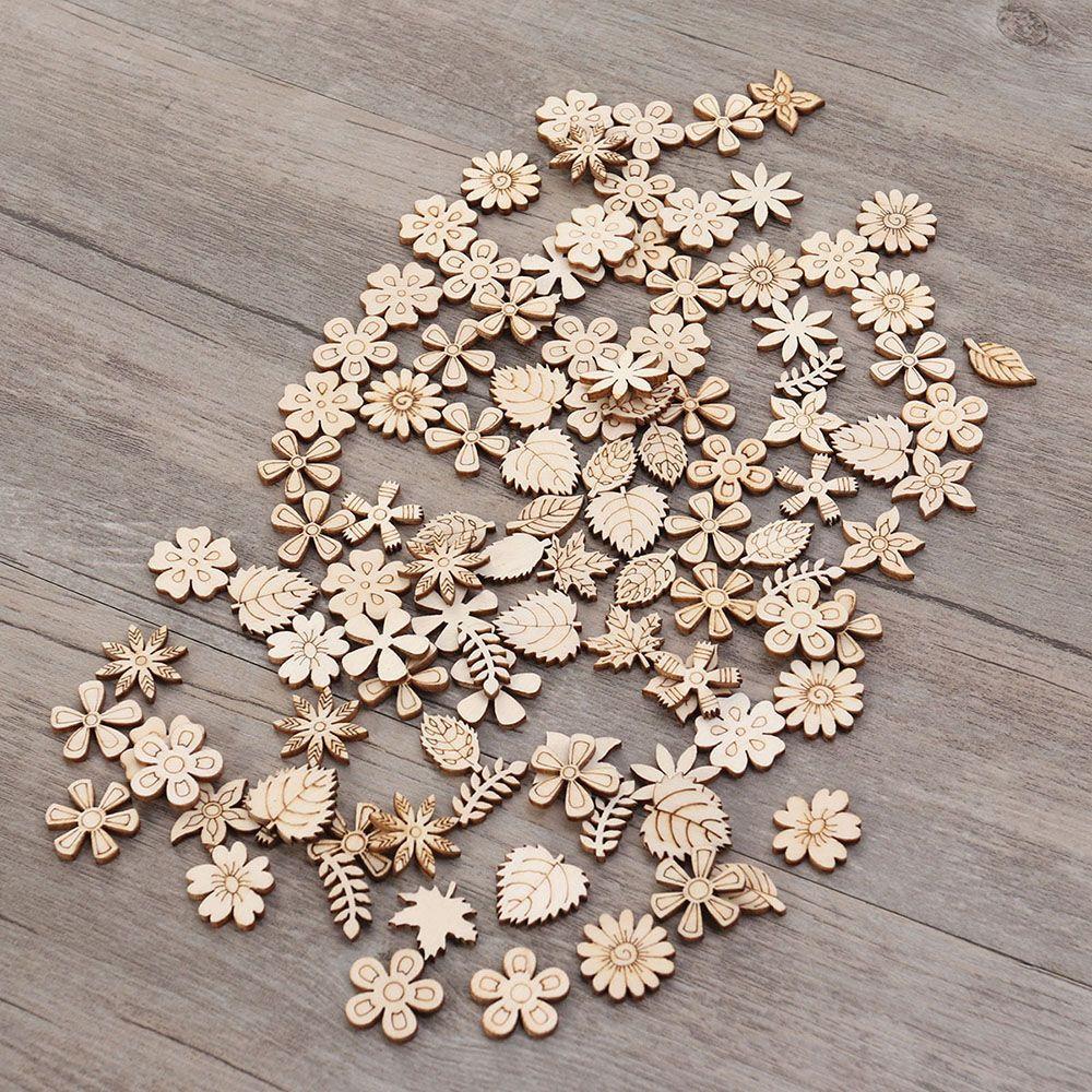 Kid Gift Crafts DIY Scrapbooking Embellishments Wood Slice Doodle Educational Toy Wooden Decoration