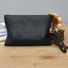 Men Casual Black Wristlet, Large Card Slot Wallet, Business Leisure Office Handbag, Mobile Phone and ID Storage Pouch
