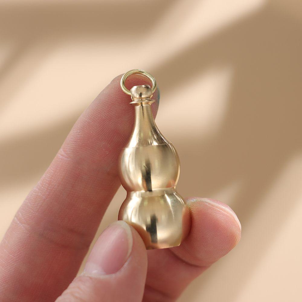 Keychains Necklace Decor Jewelry Pendant Hollow Gourd Keychain Hanging Brass Gourd