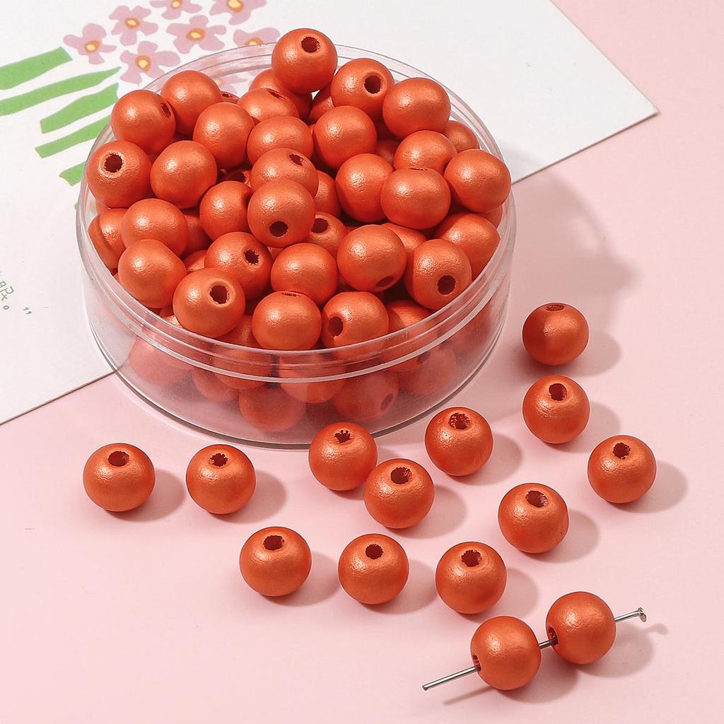 30 шт., 10 мм, круглые бусины из натурального дерева, перламутровые, окрашенные, для подвесок, браслета, ожерелья, бахрома, художественное ремесло, украшенные аксессуары ручной работы «сделай сам»
