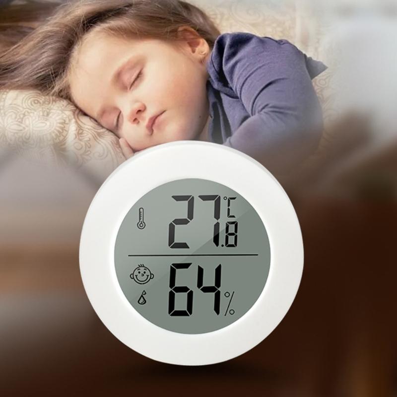 Mini Hygrometer Thermometer Digital Temperature Gauges Accurate LCD Monitors Adhesive for Homes Office & Greenhouse