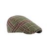 Large Head Girth Vintage English Hat Keep Warm Yellow Tartan Beret  Clothes Accessories