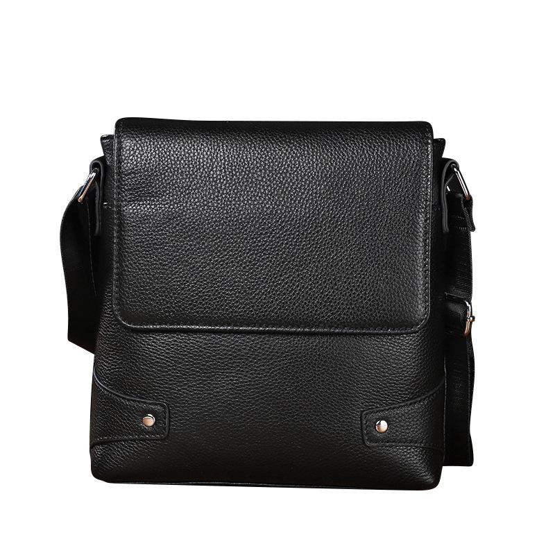 Повседневная сумка через плечо из натуральной кожи, мужская сумка через плечо из коровьей кожи, универсальная винтажная вертикальная сумка через плечо большой вместимости