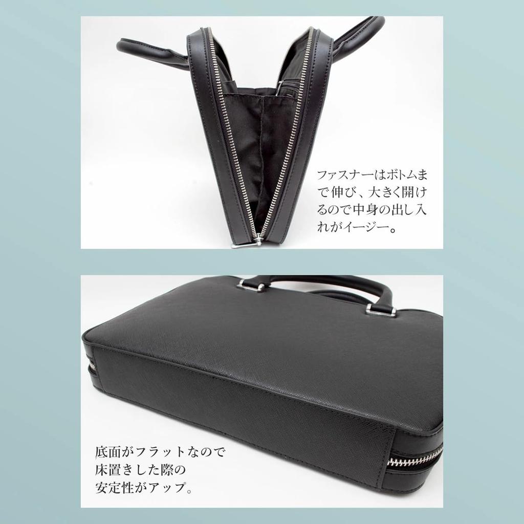 Небольшая деловая сумка Мини-портфель из натуральной кожи Saffiano Leather Легкая компактная минималистичная сумка для хранения планшетных файлов 21 темно-синяя [Dom Teporna] Мужская