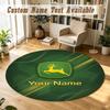 Round Rug Custom NameJohn Deere Pattern Non Slip Carpet Home Floor Decor