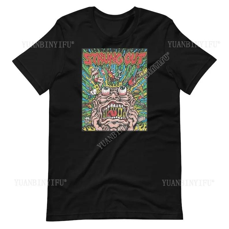 Strung Out Премиум Футболка Мерч Панк-группы Хардкор Панк Подарки для Панков - Мужская Летняя Хлопковая Футболка с Принтом