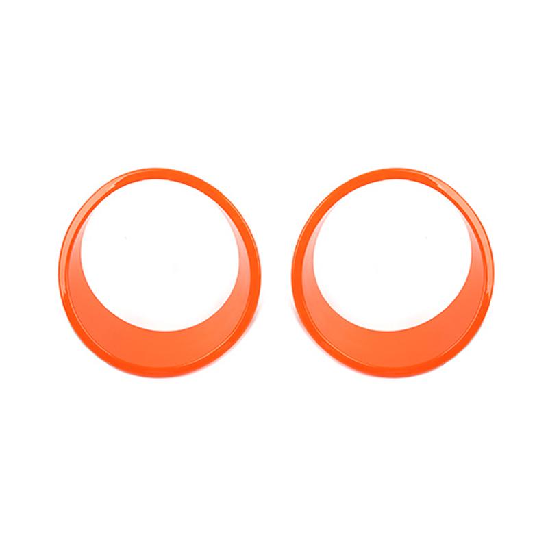 Car ABS Front Headlight Ring Lamp Decoration Cover Stickers For Jeep Wrangler JL JT Gladiator 2024 Up Car Accessories